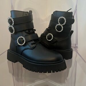 Zara kids jeweled lace ankle boots